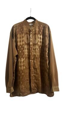 Vintage Regency Regal Victorian Pronti Collection by Phita Button Up Shirt Sz XL